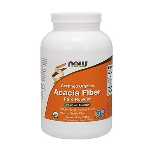 Fibra de Acácia, Certificado Orgânico, Pó, (340 g) – Now