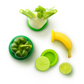 Tampas ajustáveis de silicone - Conjunto de 5 Fresh Greens