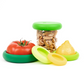 Tampas ajustáveis de silicone - Conjunto de 5 Fresh Greens