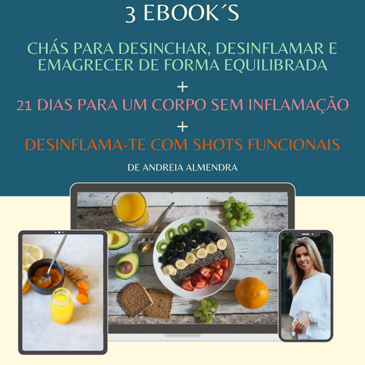 🧡 Kit 3 eBooks Saúde Funcional – Andreia Almendra