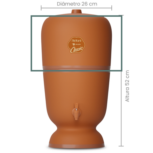 Parte Superior de Reposição para Filtro de Barro Cerâmica Stefani São João Classic 8L