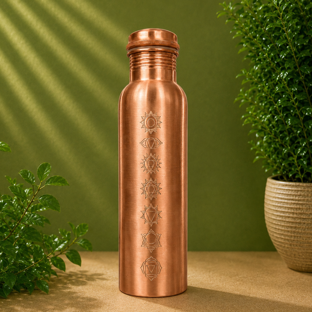 Garrafa de Cobre Ayurveda – 7 Chakras – 1000 ml