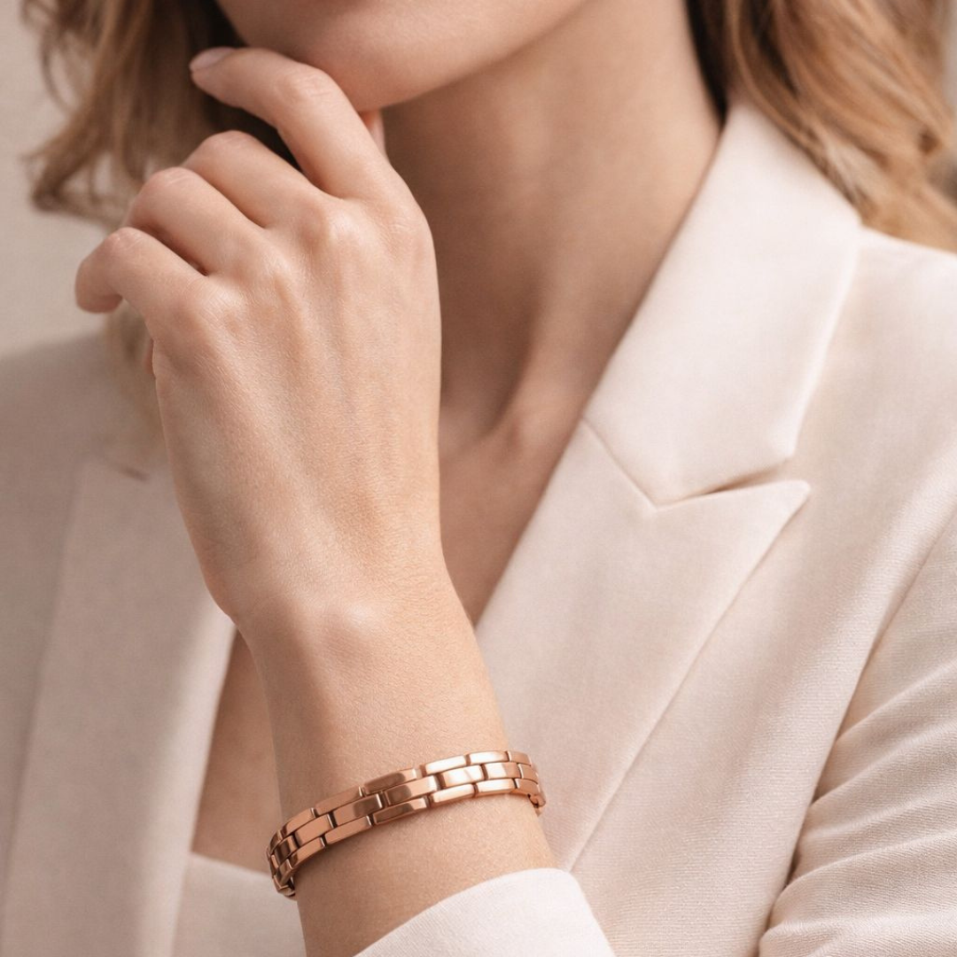 Pulseira de Saúde Magnética de Cobre – Luxo | 0,85 cm