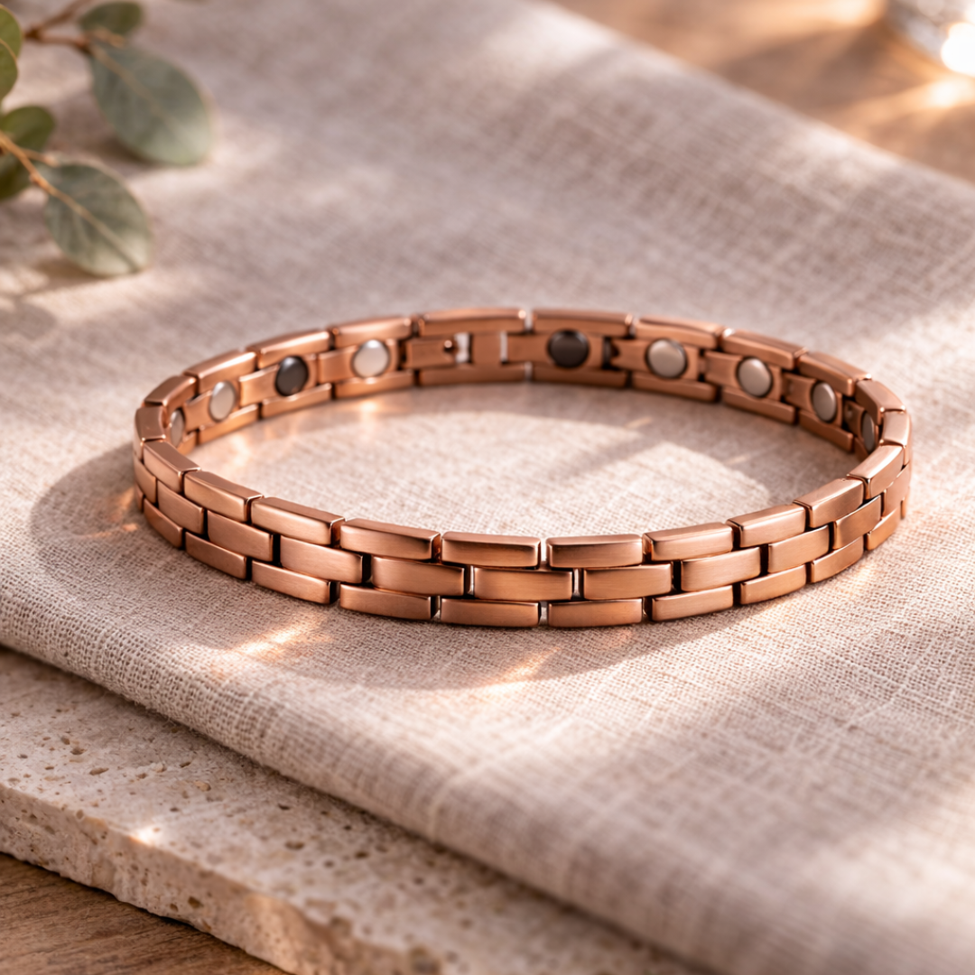 Pulseira de Saúde Magnética de Cobre – Luxo | 0,85 cm
