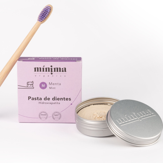 Creme Dentário Orgânico com Hortelã e Ácido Hialurónico – Sem Flúor | Natural, Vegano e Sem Plástico