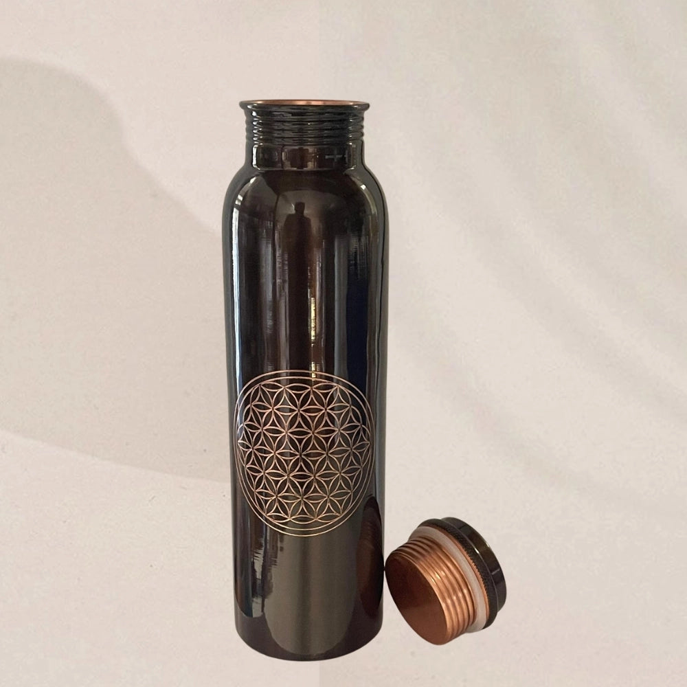 Garrafa de Cobre Ayurveda FLOR DA VIDA  – 950 ml