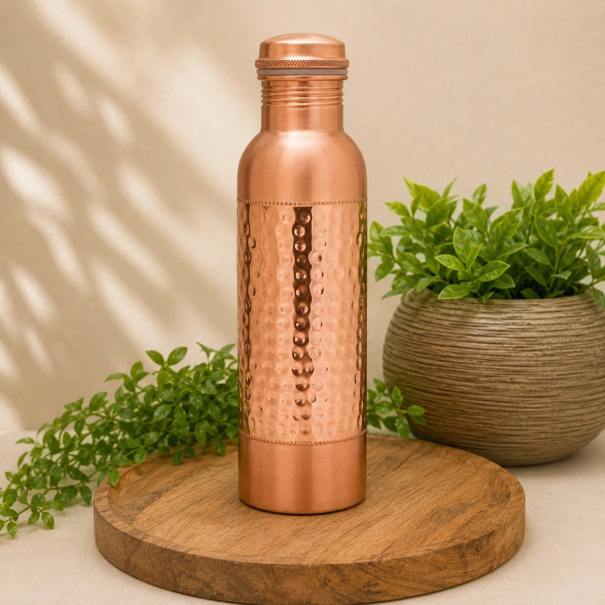 Garrafa de Cobre Ayurveda Martelado 2/3  – 950 ml