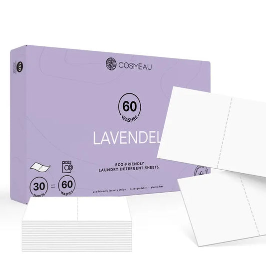Folhas de detergente para roupa - Lavanda - Pack de 60