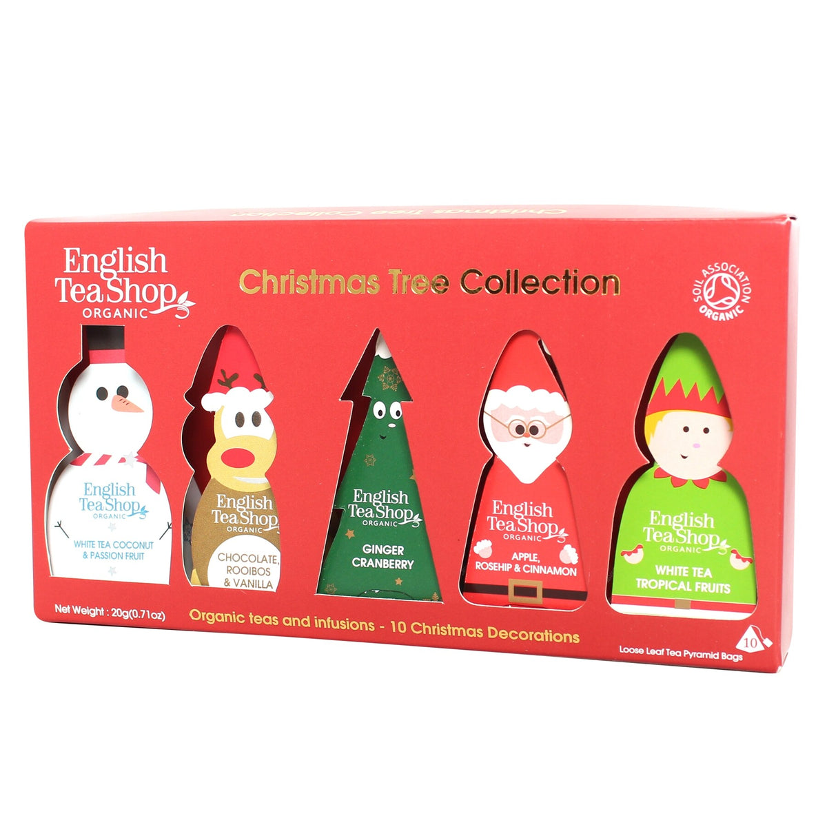 Personagens de Natal – English Tea Shop | 10 Pirâmides de Chá Biológico