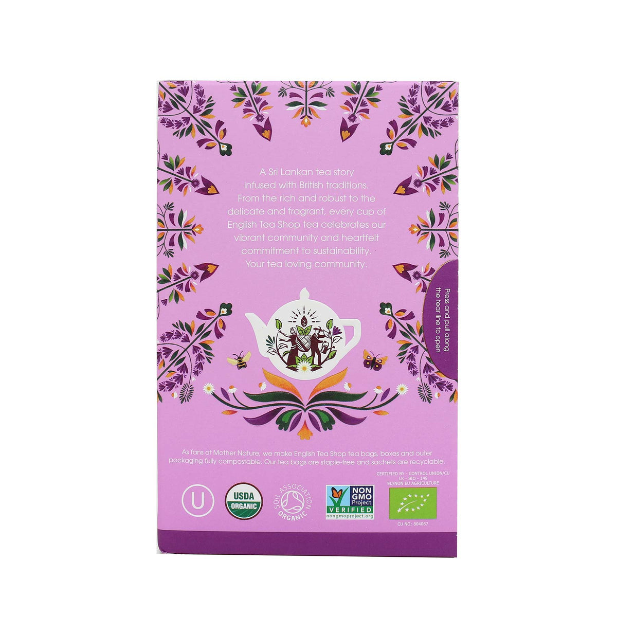 Camomila e Alfazema Biológicas – English Tea Shop | 20 Saquetas