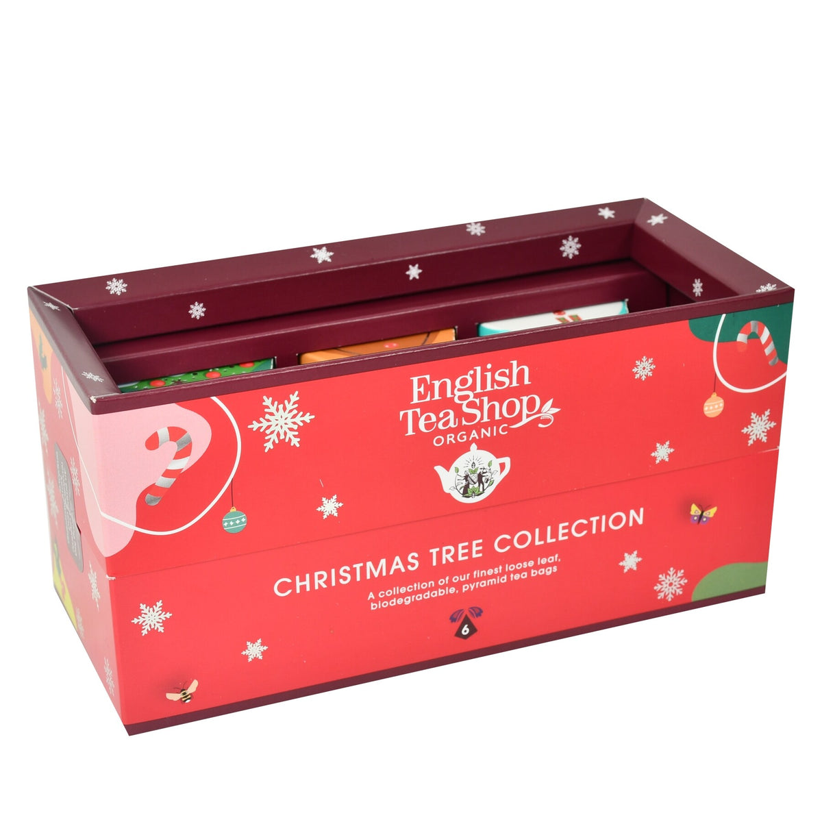 Coleção Árvores de Natal – English Tea Shop | 6 Pirâmides de Chá Biológico