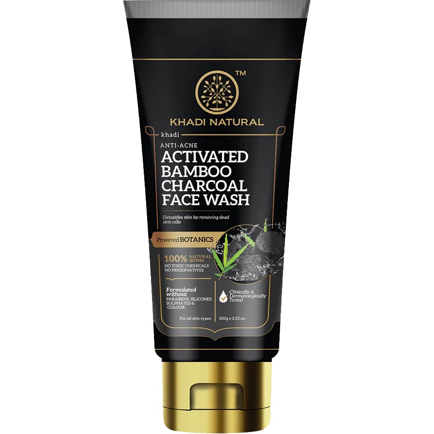 Gel de Limpeza Facial Esfoliante com Carvão Ativado de Bambu 100 g – Khadi Natural