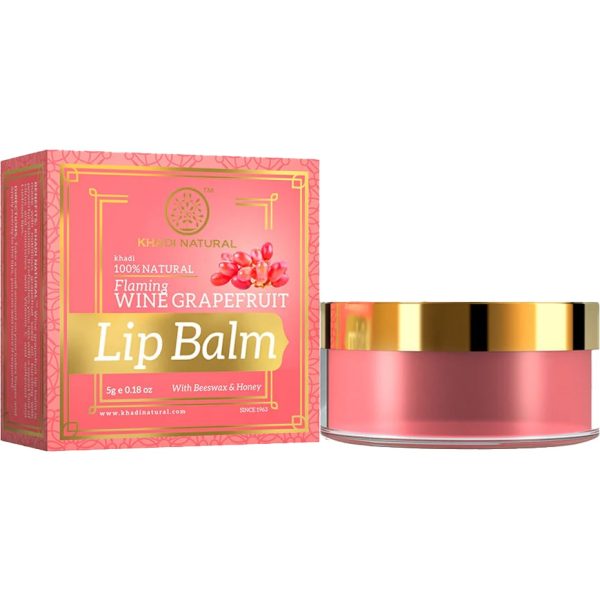 Bálsamo Labial Flaming Grape com Toranja 5 g – Khadi Natural