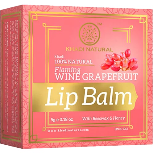 Bálsamo Labial Flaming Grape com Toranja 5 g – Khadi Natural