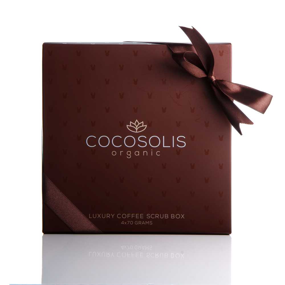 COCOSOLIS LUXURY COFFEE SCRUB BOX. 4 PACKS * 70 G