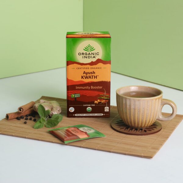 Infusão Biológica Ayush Kwath - 25 saquetas – Organic India