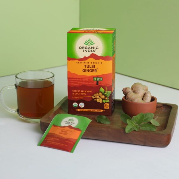 Infusão Biológica Tulsi Ginger - 25 saquetas – Organic India