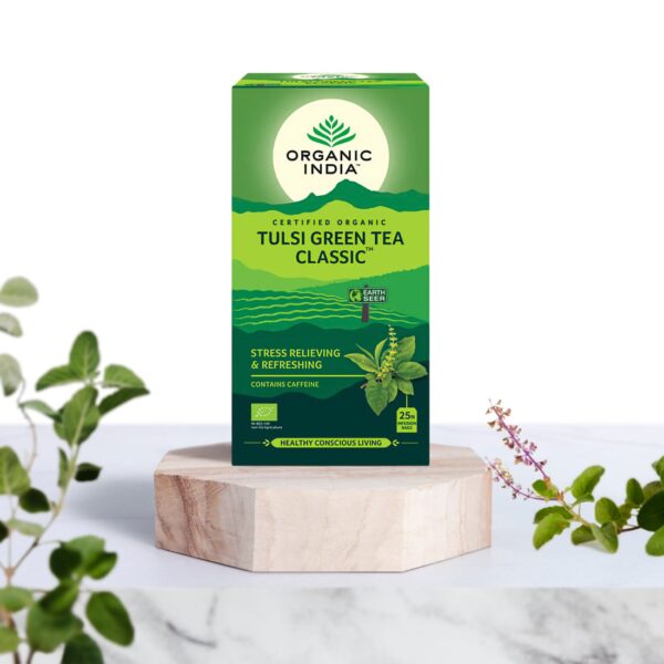 Infusão Biológica Tulsi Green Tea Classic - 25 saquetas – Organic India
