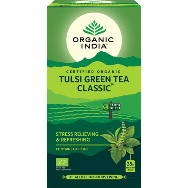 Infusão Biológica Tulsi Green Tea Classic - 25 saquetas – Organic India