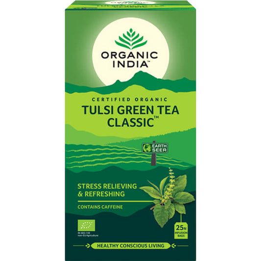 Infusão Biológica Tulsi Green Tea Classic - 25 saquetas – Organic India