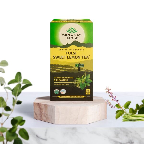 Infusão Biológica Tulsi Sweet Lemon - 25 saquetas – Organic India