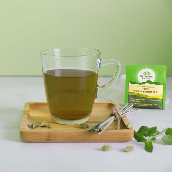 Infusão Biológica Tulsi Sweet Lemon - 25 saquetas – Organic India