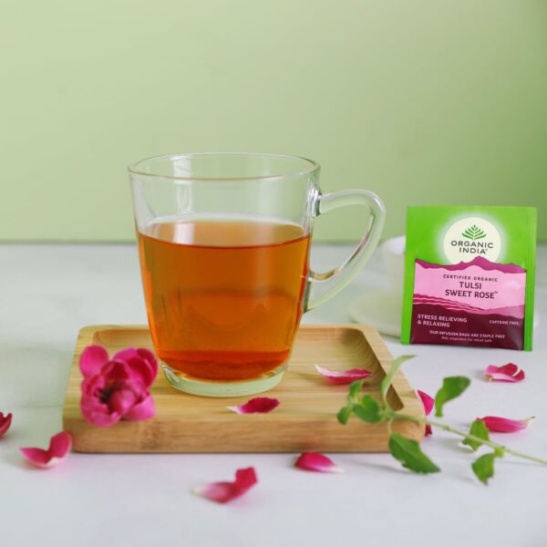 Infusão Biológica Tulsi Sweet Rose - 25 saquetas – Organic India