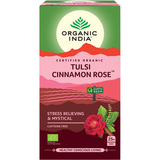 Infusão Biológica Tulsi Cinnamon Rose - 25 saquetas – Organic India