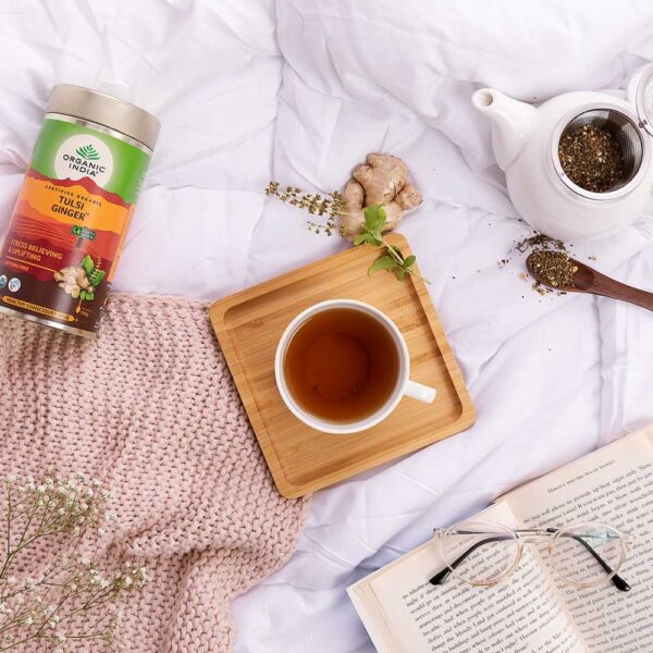 Infusão Tulsi Ginger em Folhas Soltas 100 g – Organic India