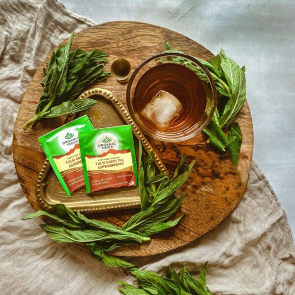 Infusão Biológica Tulsi Green Tea Ashwagandha - 25 saquetas – Organic India