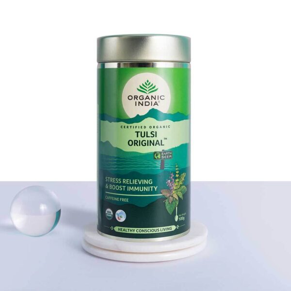 Infusão Biológica Tulsi Original em Folhas Soltas 100 g – Organic India