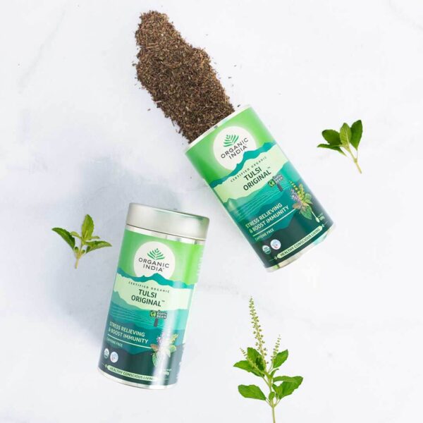 Infusão Biológica Tulsi Original em Folhas Soltas 100 g – Organic India