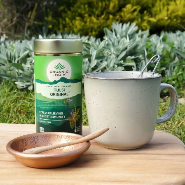 Infusão Biológica Tulsi Original em Folhas Soltas 100 g – Organic India