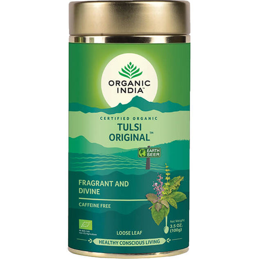 Infusão Biológica Tulsi Original em Folhas Soltas 100 g – Organic India