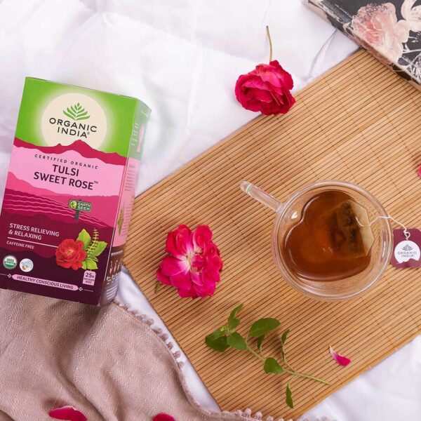 Infusão Biológica Tulsi Sweet Rose - 25 saquetas – Organic India