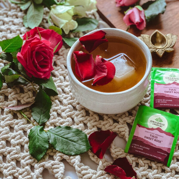 Infusão Biológica Tulsi Sweet Rose - 25 saquetas – Organic India