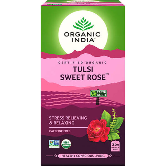 Infusão Biológica Tulsi Sweet Rose - 25 saquetas – Organic India