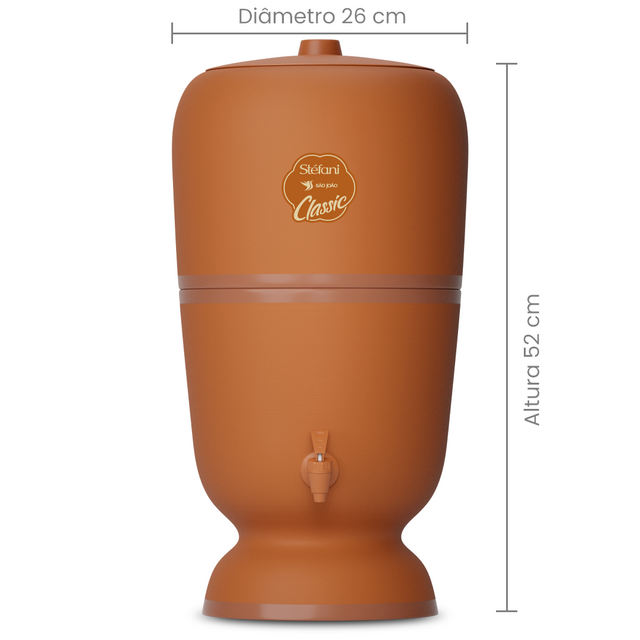 Parte Superior de Reposição para Filtro de Barro Cerâmica Stefani São João Classic 8L