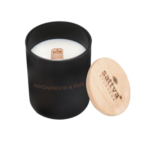 Vela Aromática de Soja Sândalo e Pinheiro – Sattva