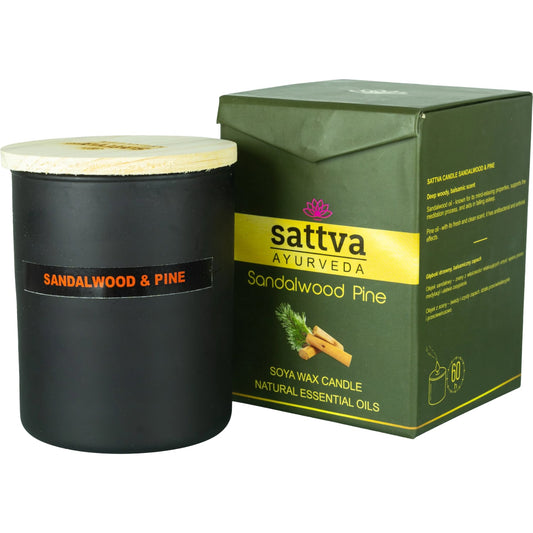 Vela Aromática de Soja Sândalo e Pinheiro – Sattva