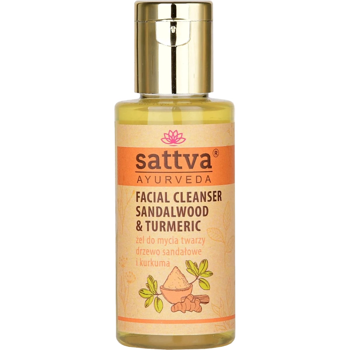 Gel de Limpeza Facial com Sândalo e Curcuma 100 ml – Sattva