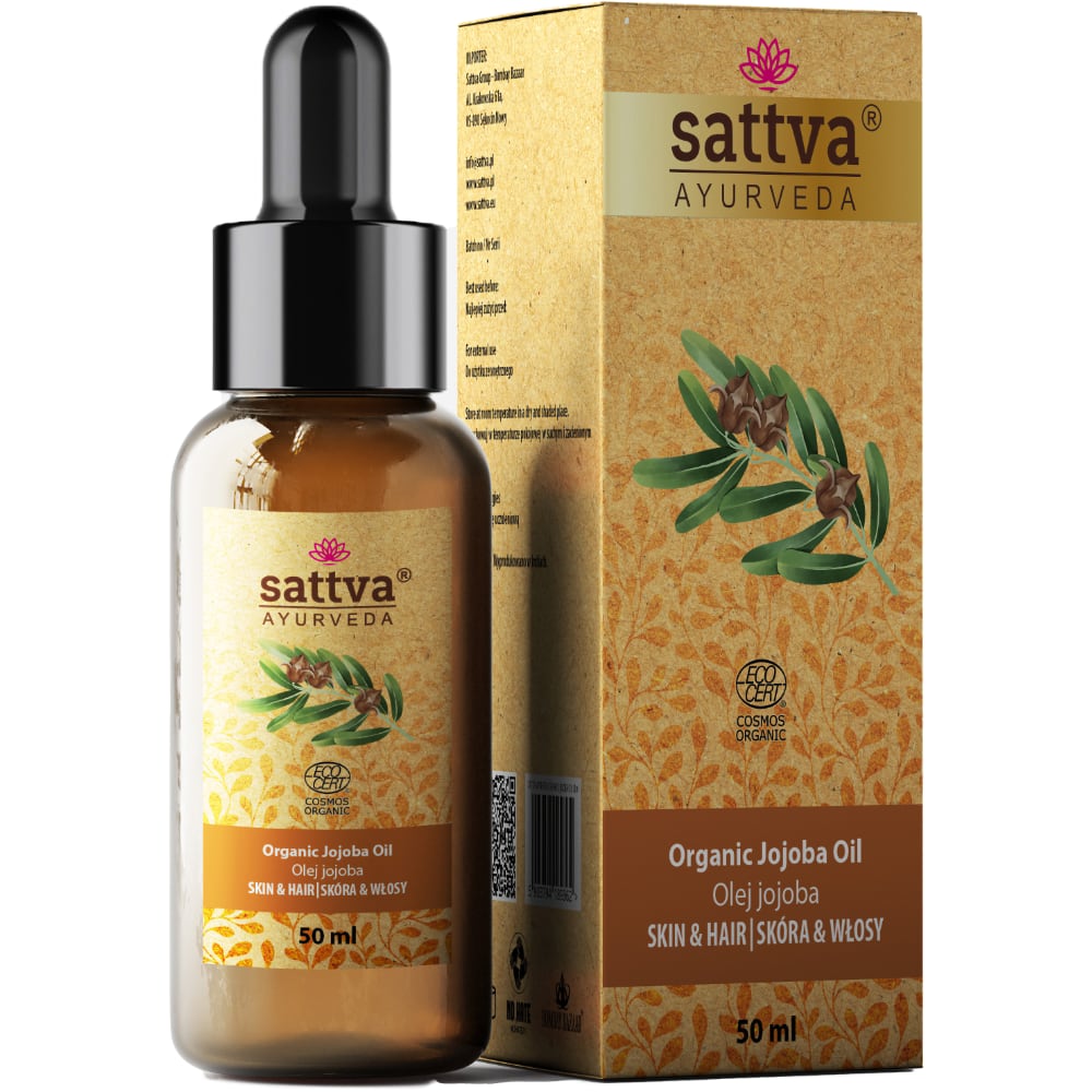 Óleo de Jojoba Biológico para Rosto, Corpo e Cabelo 50 ml – Sattva