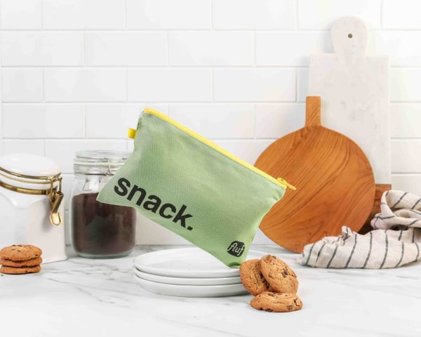 Zip Snack Sack - 'Snack' Moss