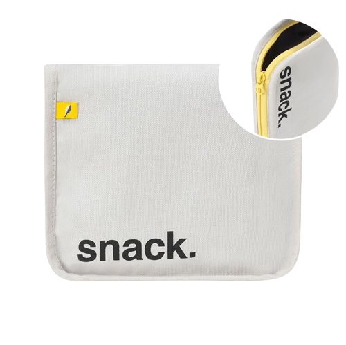 Snack Mat 'Snack' Black w/Yellow Zip